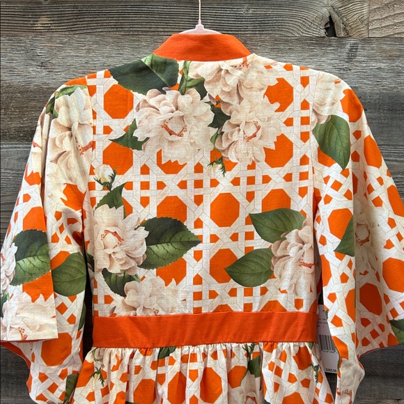 Mestiza NY Carmen Flare Sleeve Bow Mini Dress Linen Sun-kissed Ivory Size 2 NWT - Picture 10 of 15